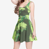 Saratoga Woodland Women's Sleeveless Midi Casual Flared Skater Dress
