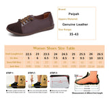 Women's PEIPAH Genuine Leather Shoes Slip On Ballet Oxford Flats