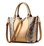 Women Sequin Embroidery Patent Leather Diamond Shoulder Messenger Bag