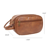 Men's PU Leather Toiletry Travel Organizer Cosmetic Bag