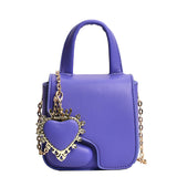 Women Lipstick Heart Cute Chain Messenger Handbag