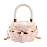 Women's Small Niche Shoulder Flowers Print Messenger Handbag