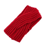 1pc Women Cross Twist Warm Wool Hair Band Accessories Handmade Crochet Knitted Headwrap