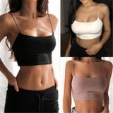 Women's Solid Camis Vest Sleeveless Crop Tank Tops