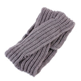 1pc Women Cross Twist Warm Wool Hair Band Accessories Handmade Crochet Knitted Headwrap