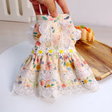 Floral Skirt Super Clothing Pet Dress Outfits