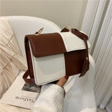 Simple Hand Carrying Plaid Square Shoulder Small Bag