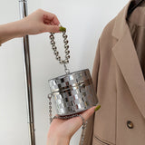 Women Diamond Acrylic Round Clutch Small Shoulder Crossbody Bag