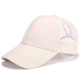 Glitter Ponytail Baseball Snapback Mesh Cap Messy Bun Adjustable Hat