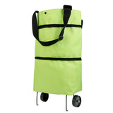 Pull Cart Trolley Wheels Foldable Reusable Organizer Shopping Bag