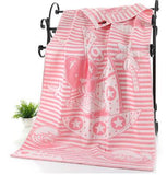 LDAJMW Cotton Gauze Adult Cartoon Bath Beach Textile Large Thick Towel
