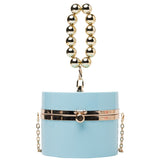 Women Diamond Acrylic Round Clutch Small Shoulder Crossbody Bag