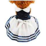 Tutu Lace Sailor Dog Stripes Skirt Pet Princess Dress Clothing