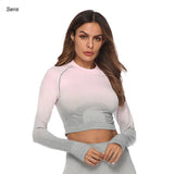 Sens Womens Yoga Gym Leggings Sportswear Long Sleeve Top Clothing Fitness