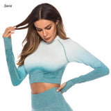 Sens Womens Yoga Gym Leggings Sportswear Long Sleeve Top Clothing Fitness