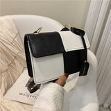 Simple Hand Carrying Plaid Square Shoulder Small Bag