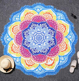 BeddingOutlet Tassel Indian Toalla Mandala Tapestry Sunblock Round Blanket Lotus Bohemian