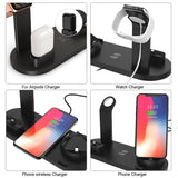 4 in 1 Wireless Charging Dock Station Apple Watch iPhone X XS XR MAX 11 Pro 8 Airpods 10W Qi Fast Charger Stand Holder