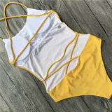 Women Attractive One Piece Solid Color Swimsuit