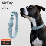 Leather Pet Adjustable Apple Airtag Tracker Anti-Lost Case Collar