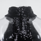 Women's Sexy Halter Off Shoulder Sequin Jumpsuit