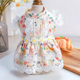 Floral Skirt Super Clothing Pet Dress Outfits