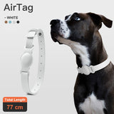 Leather Pet Adjustable Apple Airtag Tracker Anti-Lost Case Collar