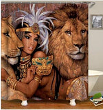 Bathroom Decor 3D Print Customized Animal Beast Waterproof Shower Curtains