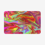 Neon Graffiti Microfiber Chevron Non-Slip Soft Kitchen Mat Bath Rug Doormat