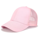 Glitter Ponytail Baseball Snapback Mesh Cap Messy Bun Adjustable Hat