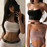Women's Solid Camis Vest Sleeveless Crop Tank Tops