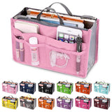 Women Organizer Insert Nylon Travel Handbag Large Cosmetic Tote Pouch