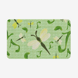 Olivine Dell Dragonflies Microfiber Chevron Non-Slip Soft Kitchen Mat Bath Rug Doormat