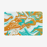 Tawny Green Iceberg Microfiber Chevron Non-Slip Soft Kitchen Mat Bath Rug Doormat