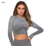 Sens Womens Yoga Gym Leggings Sportswear Long Sleeve Top Clothing Fitness