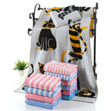 LDAJMW Cotton Gauze Adult Cartoon Bath Beach Textile Large Thick Towel
