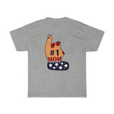 Patriotic #1 Mom Sparkles Unisex Heavy Cotton Tee