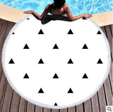 Round Beach Towel Microfiber Bath Toalla Tassel Tapestry Serviette De Plage