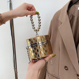 Women Diamond Acrylic Round Clutch Small Shoulder Crossbody Bag