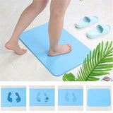 Anti Slip Bath Mat Loofah Shower Rug Water Drains Bathroom Quick Dry Pda