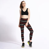 Women Elastic 3D Print Pants Leggings Sport Skinny Trousers