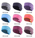 Sport Wide Unisex Ponytail Headband Warm Ear Cover Outdoor Fleece Sweat Scarf