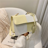 Simple Hand Carrying Plaid Square Shoulder Small Bag