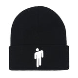 Women's Embroidery Billie Eilish Beanie Hat Knitted Warm Solid Hip-Hop Cuffed Bonnet
