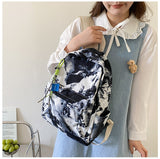 Colorful Tie Dye Street Trend Square Vertical Section Backpack