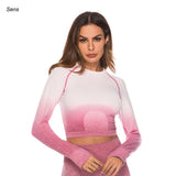 Sens Womens Yoga Gym Leggings Sportswear Long Sleeve Top Clothing Fitness