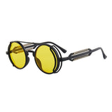 Steampunk Sunglasses UV400 High Quality Color Lenses Round Metal Frame