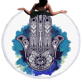 3D Printing Palm Round Bohemian Towel Tapestry Blanket