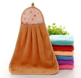 Thick Microfiber Hand Kitchen Towel Hanging Cloth Soft Absorbent