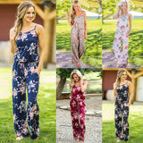 Women Super Comfy Floral Jumpsuit Sling Print Loose Piece Trousers